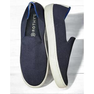 Rothy's The Original Navy Blue Slip On Sneaker Women's Sz 9.5 EUC